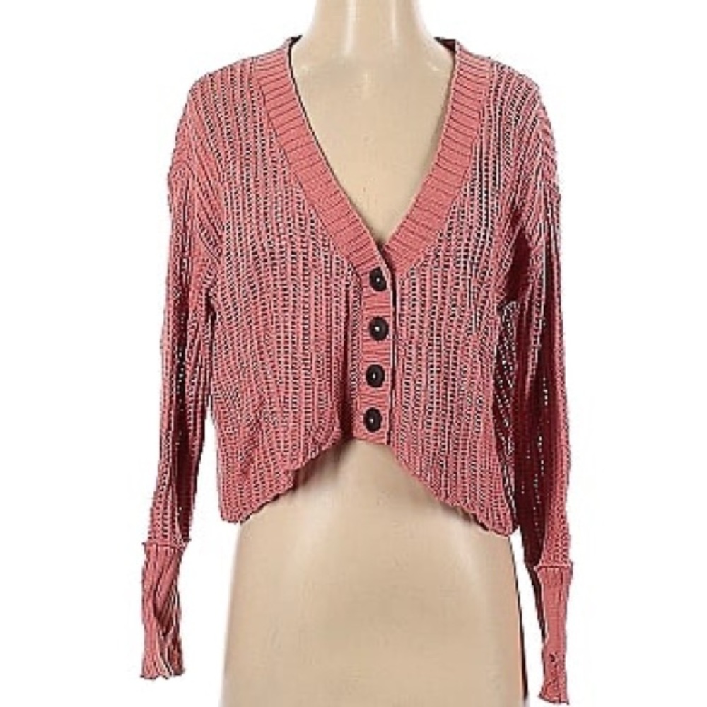Cute pink boho cardigan